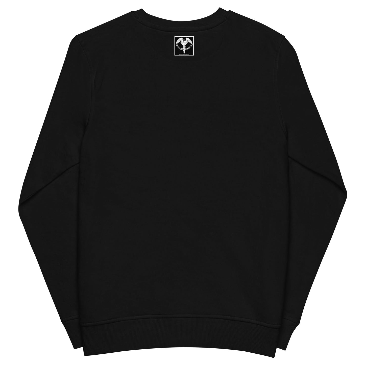 Psalms Angels Unisex Organic Cotton French Terry Knit Sweatshirt - Black