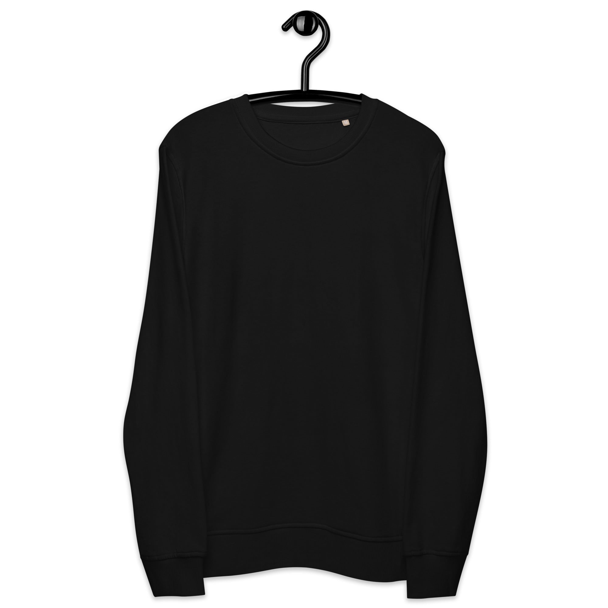 Psalms Angels Unisex Organic Cotton French Terry Knit Rear Printed Sweatshirt - Black Psalms 91.11