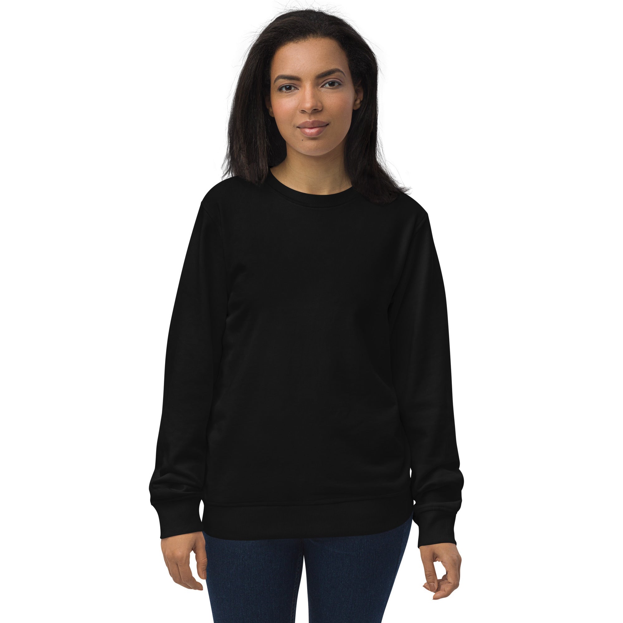 Psalms Angels Unisex Organic Cotton French Terry Knit Rear Printed Sweatshirt - Black Psalms 91.11