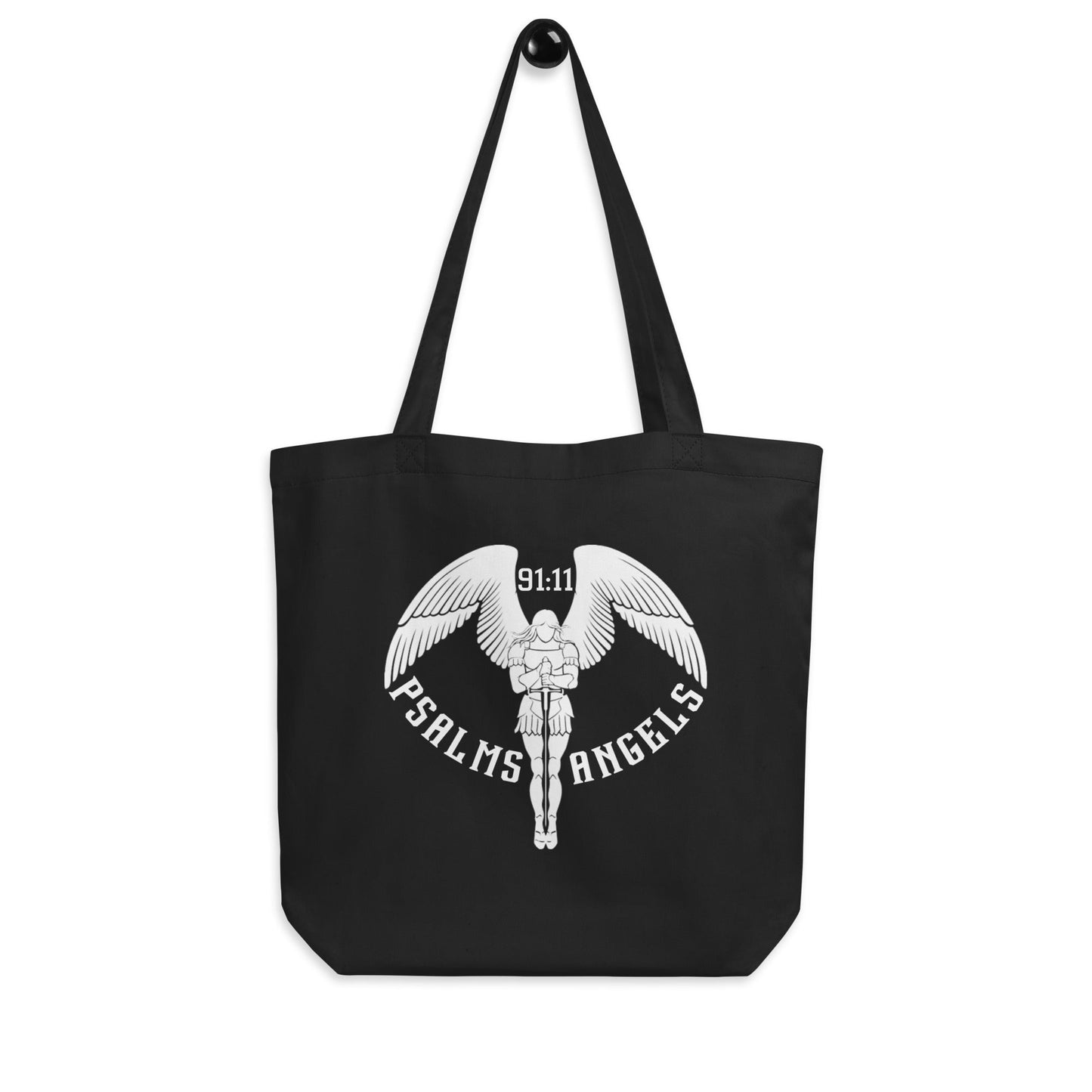 Psalms Angels Organic Cotton Eco Tote Bag - Black