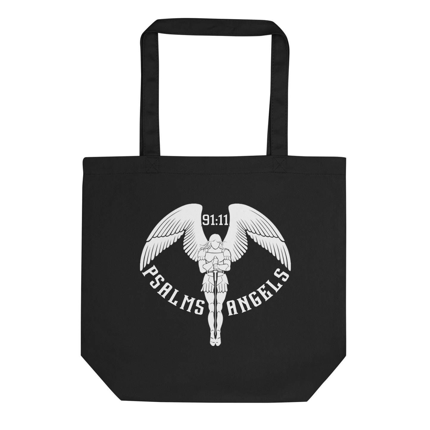 Psalms Angels Organic Cotton Eco Tote Bag - Black