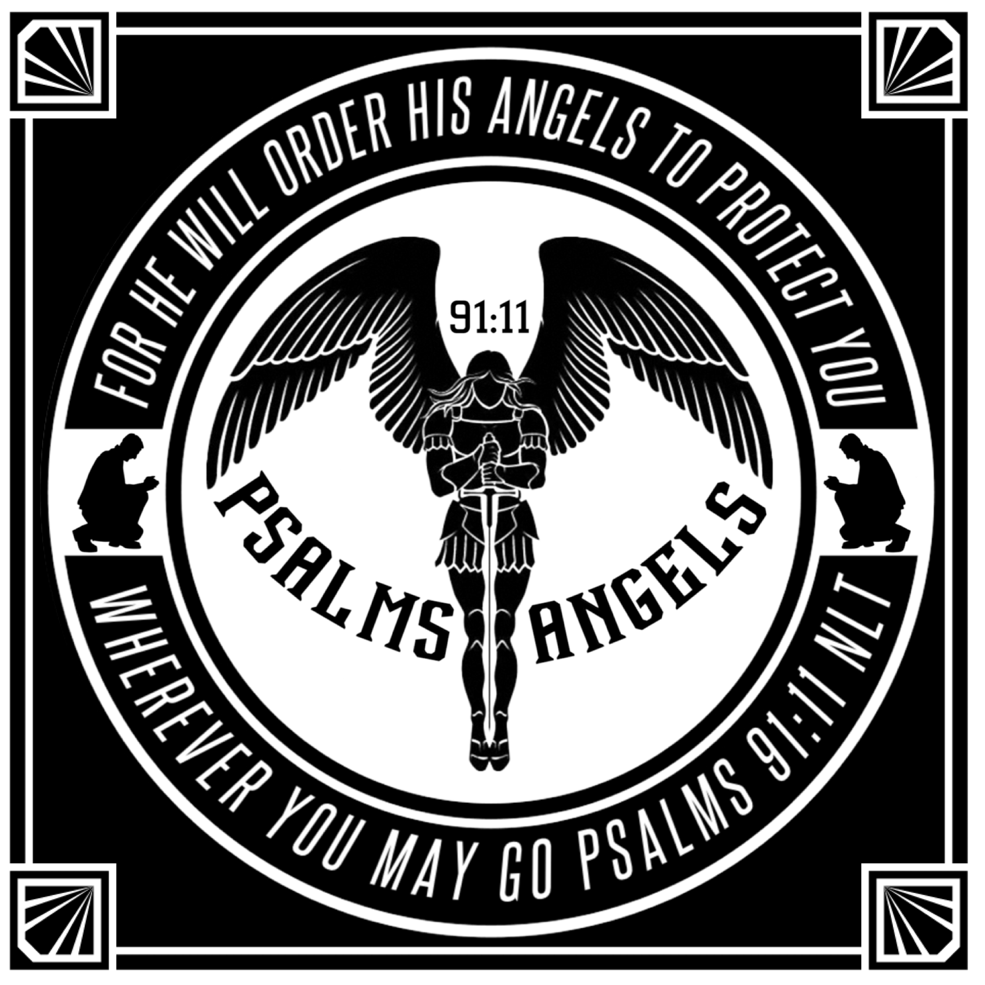 Psalms Angels Personalised Cross & Cuban Chain