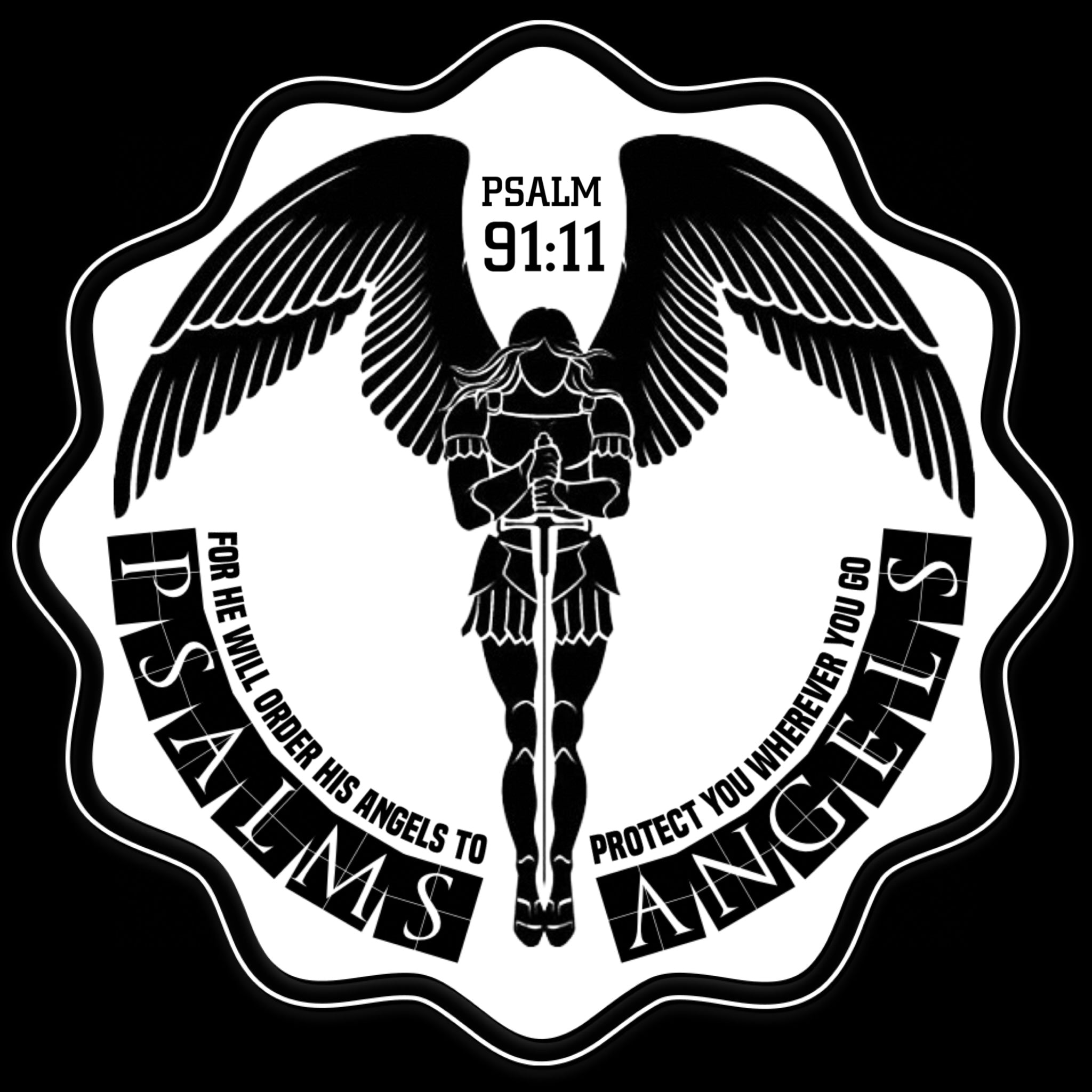 Protected By Psalms Angels Unisex Oversized Boxy Lux Tee - White Armour