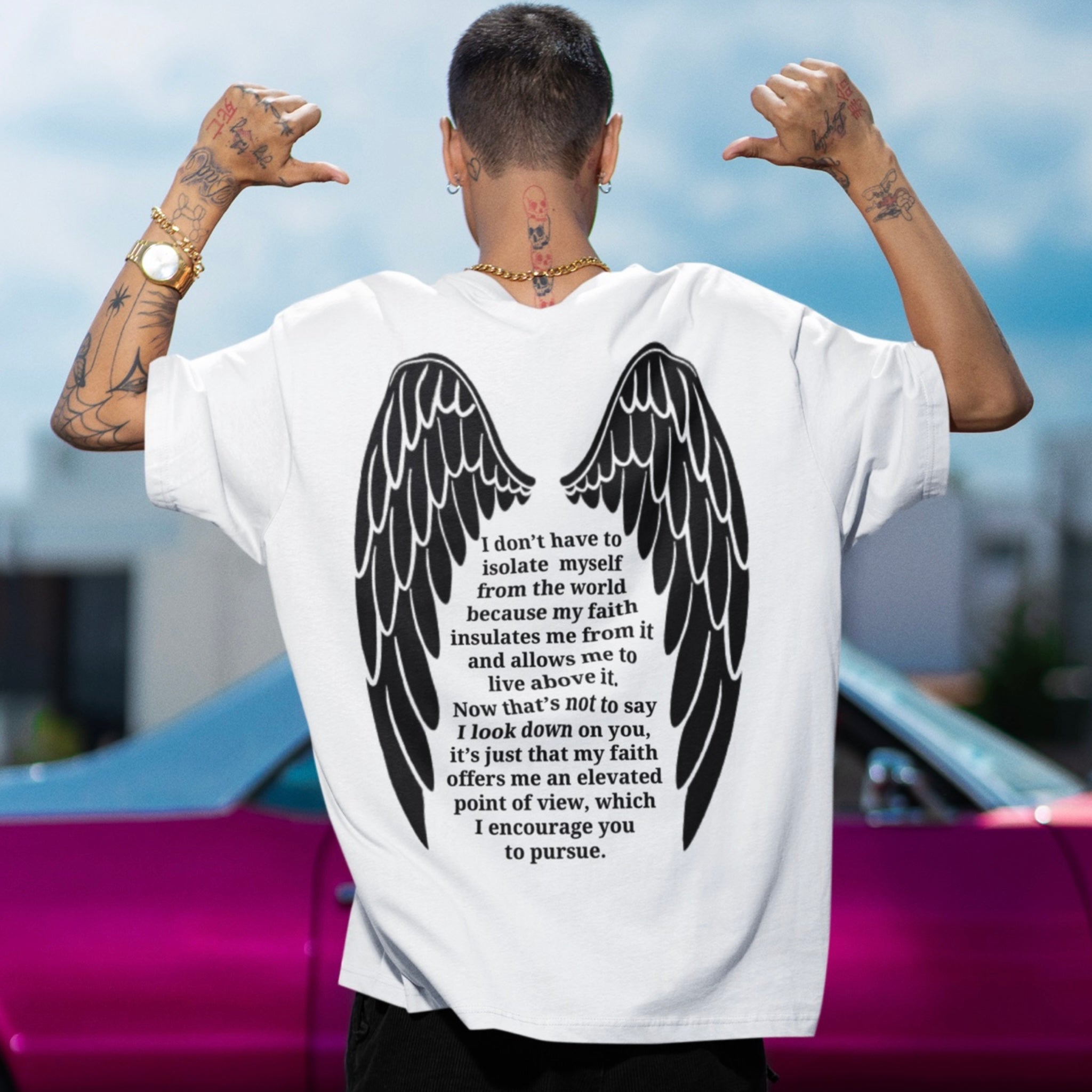 Palms Angels  Christian Clothing Brand elevated view T-shirt