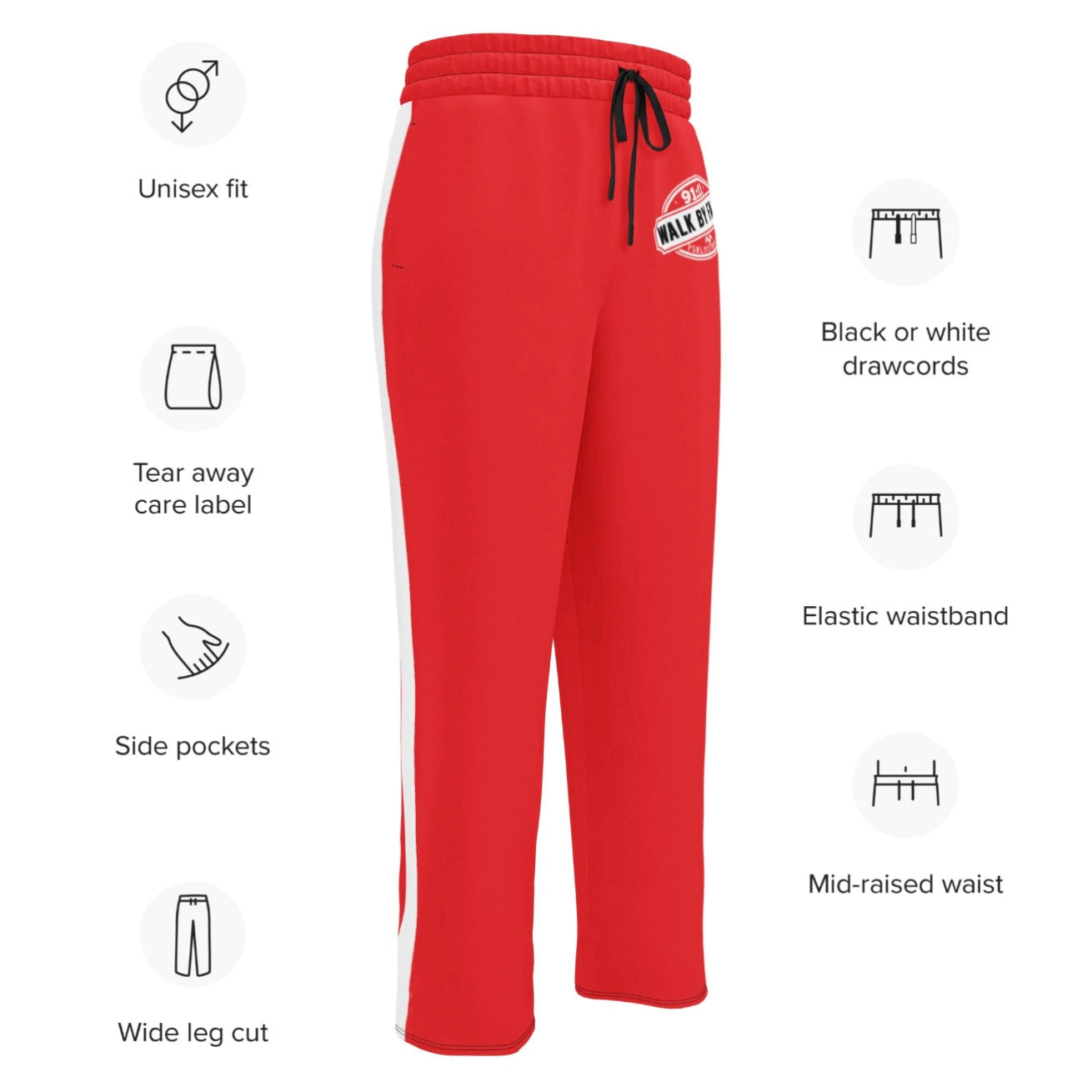 Psalms Angels Vegan Friendly Walk With Faith Wide-Leg Joggers Psalms 91.11