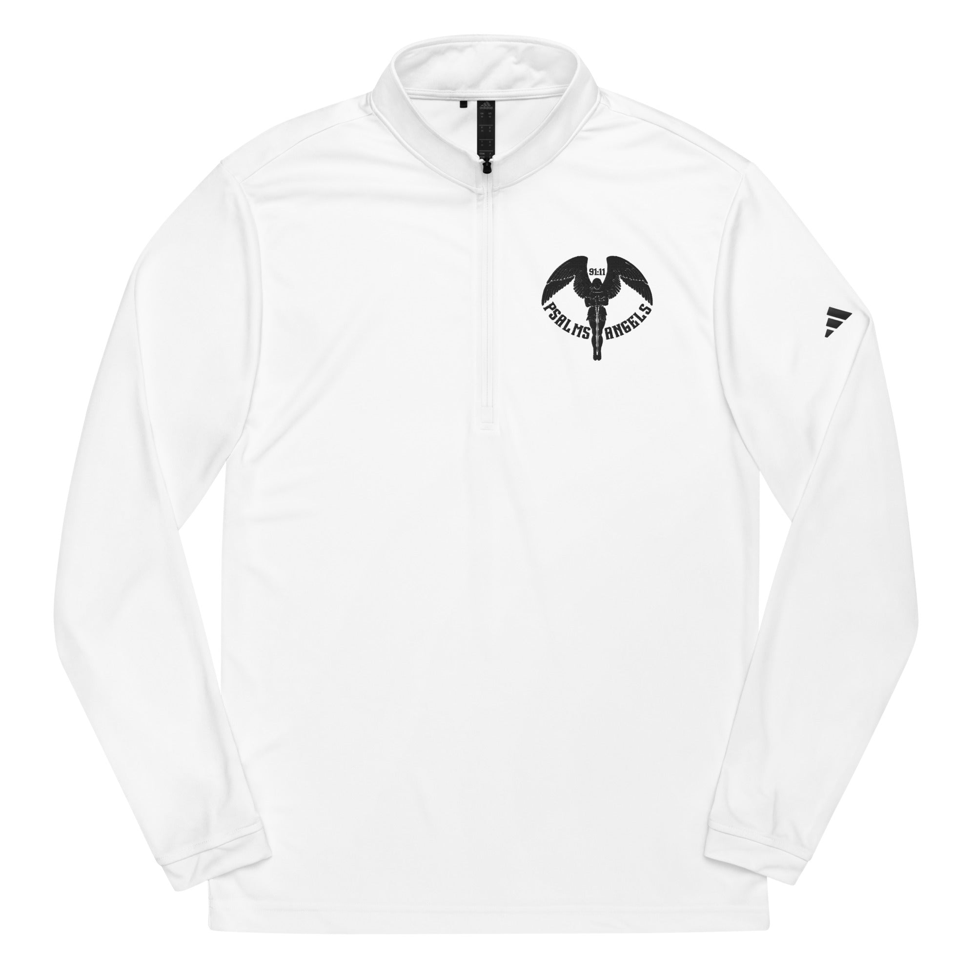 Psalms Angels Co-branded Adidas Embroidered & Recycled Polyester Quarter Zip Pullover 