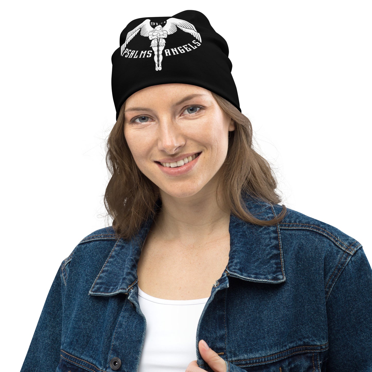 Psalms Angels Beanie Hat - Black