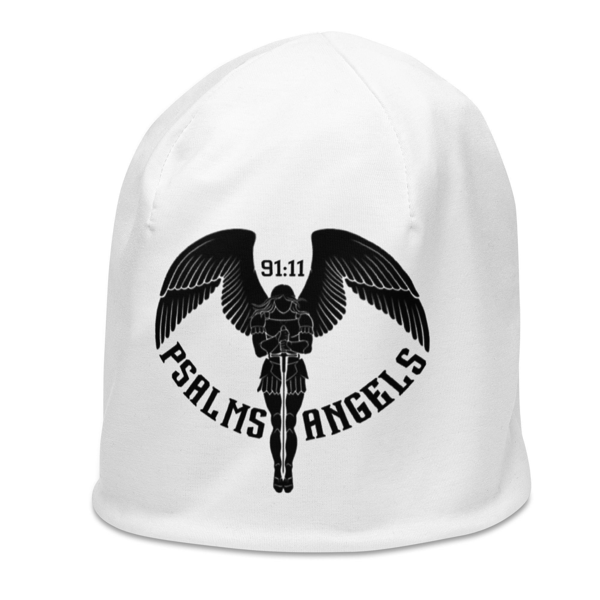 Psalms Angels Beanie Hat - White Psalms 91:11