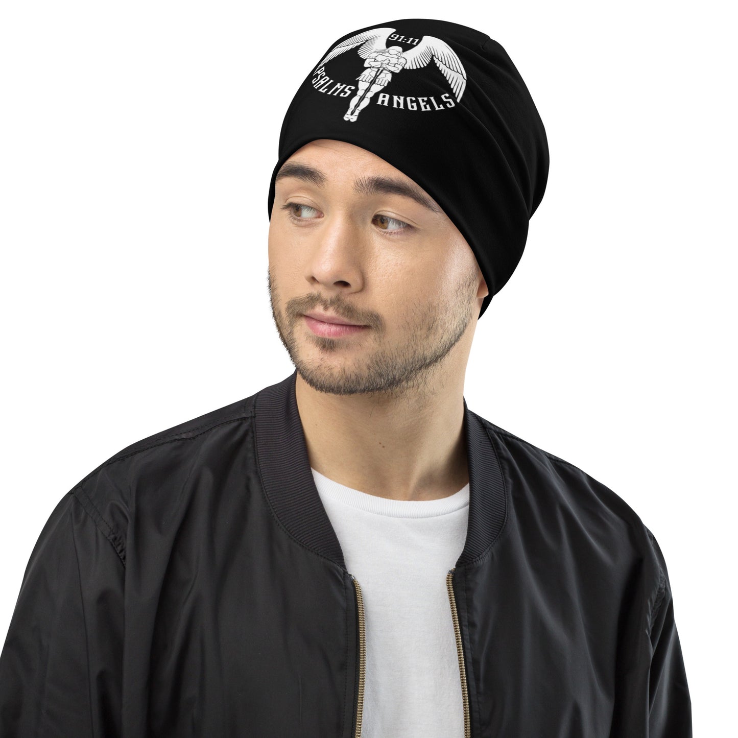 Psalms Angels Beanie Hat - Black