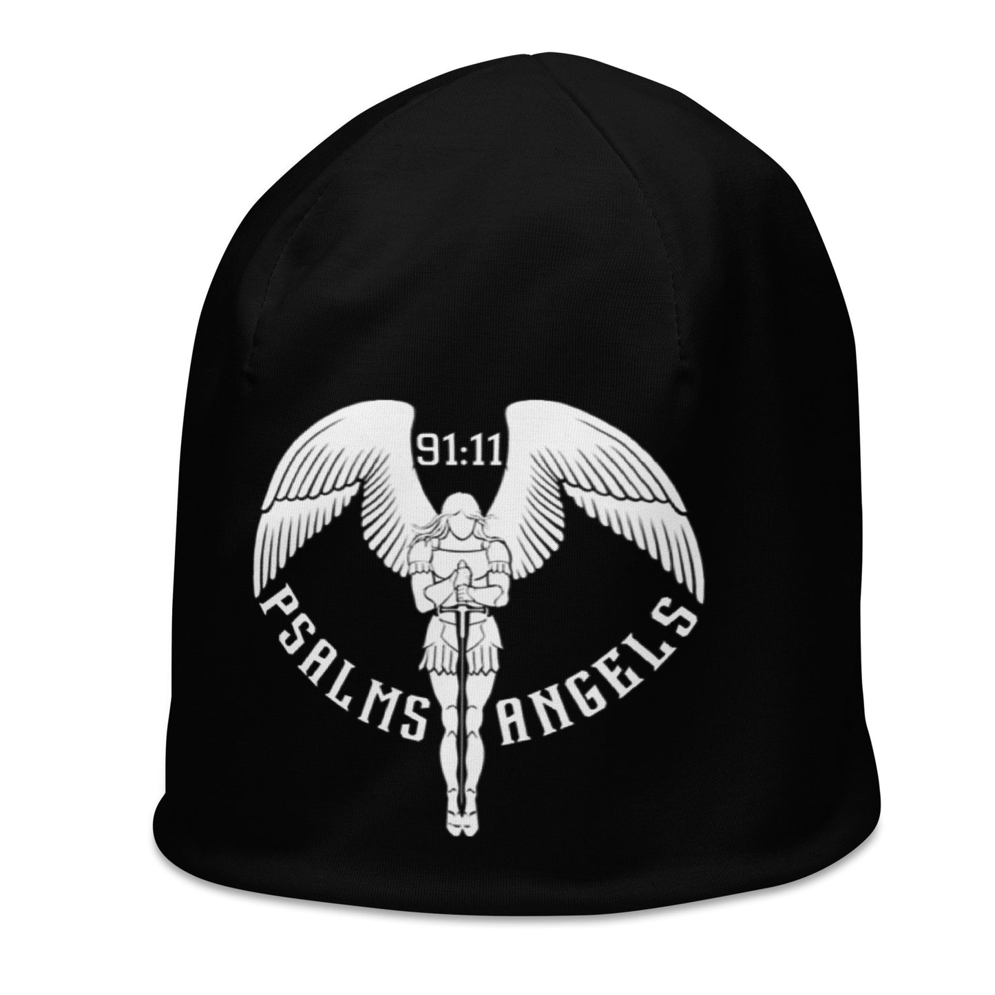 Psalms Angels Beanie Hat - Black