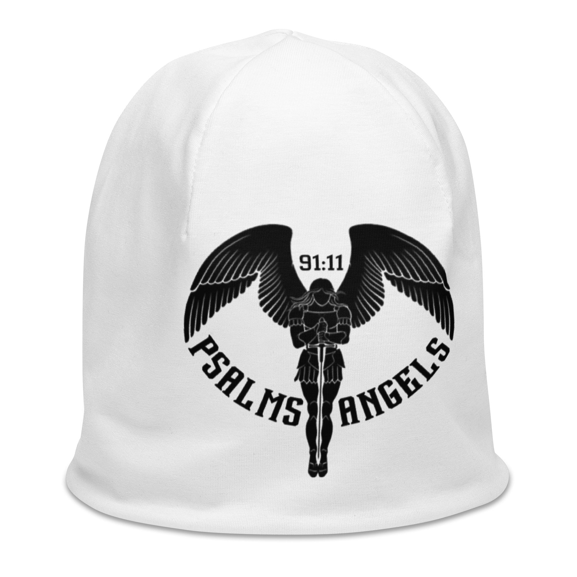 Psalms Angels Beanie Hat - White Psalms 91:11