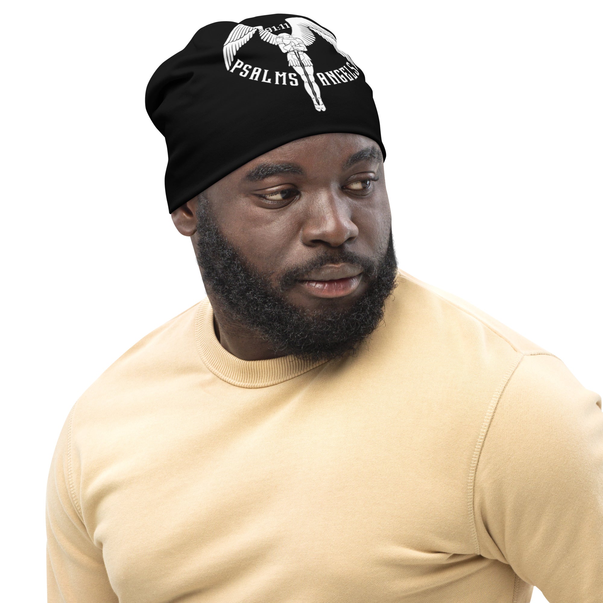 Psalms Angels Beanie Hat - Black Psalms 91.11