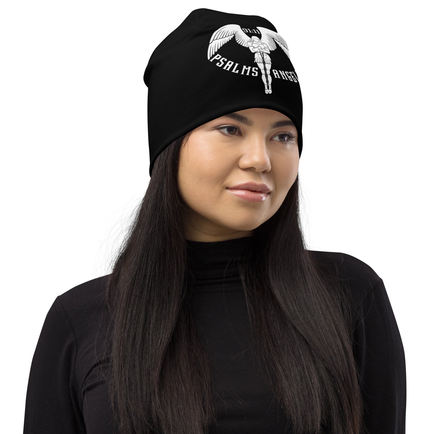 Psalms Angels Beanie Hat - Black