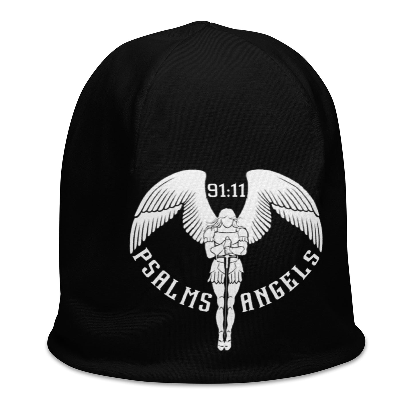 Psalms Angels Beanie Hat - Black