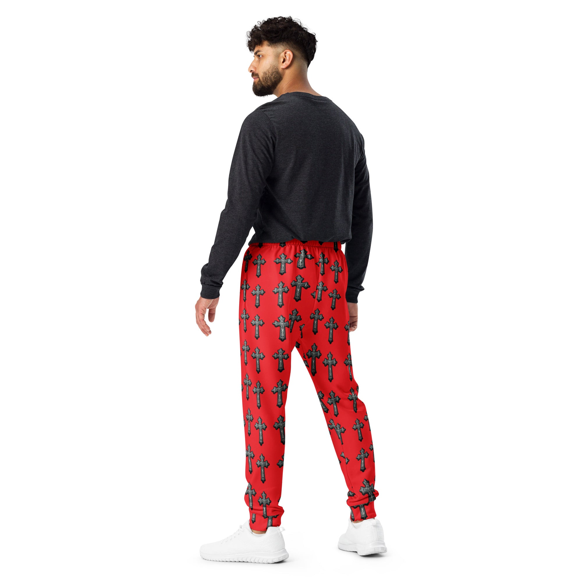Multi cross red joggers 