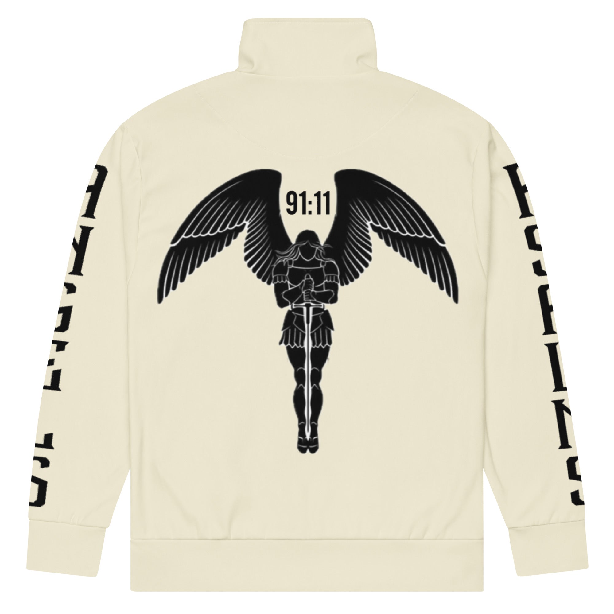 Psalms Angels Off White Vegan Friendly Unisex Athleisure Jacket Psalms 91.11