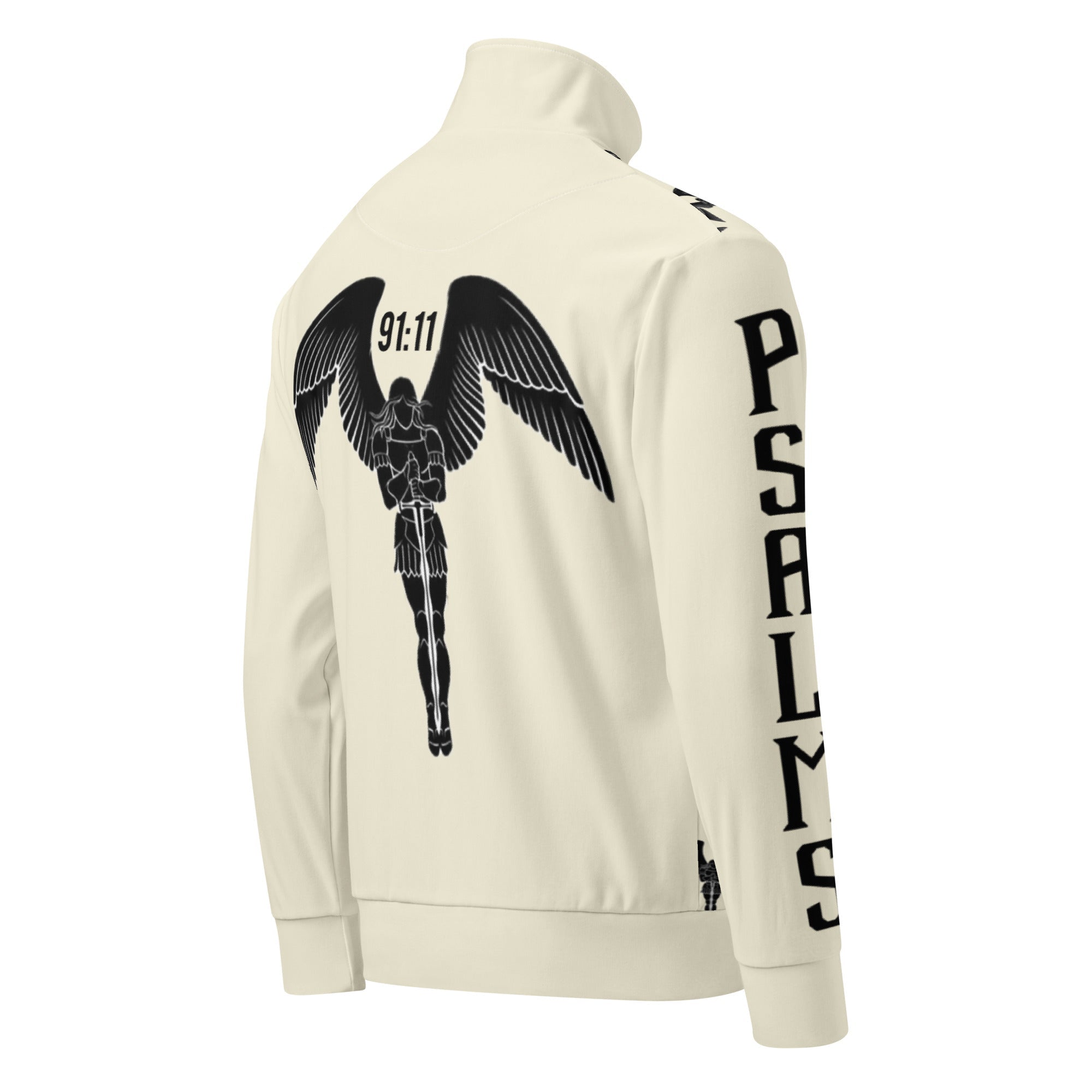 Psalms Angels Off White Vegan Friendly Unisex Athleisure Jacket Psalms 91.11