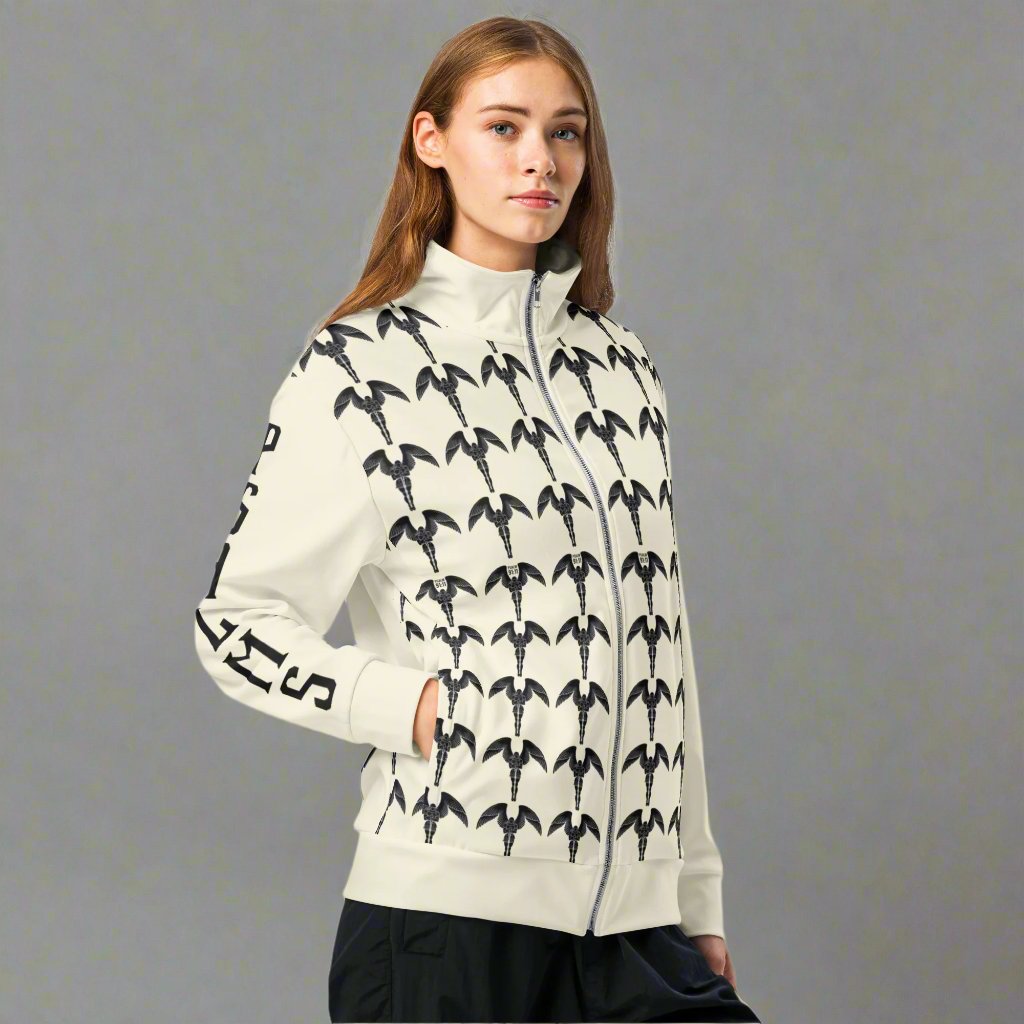 Psalms Angels Off White Vegan Friendly Unisex Athleisure Jacket