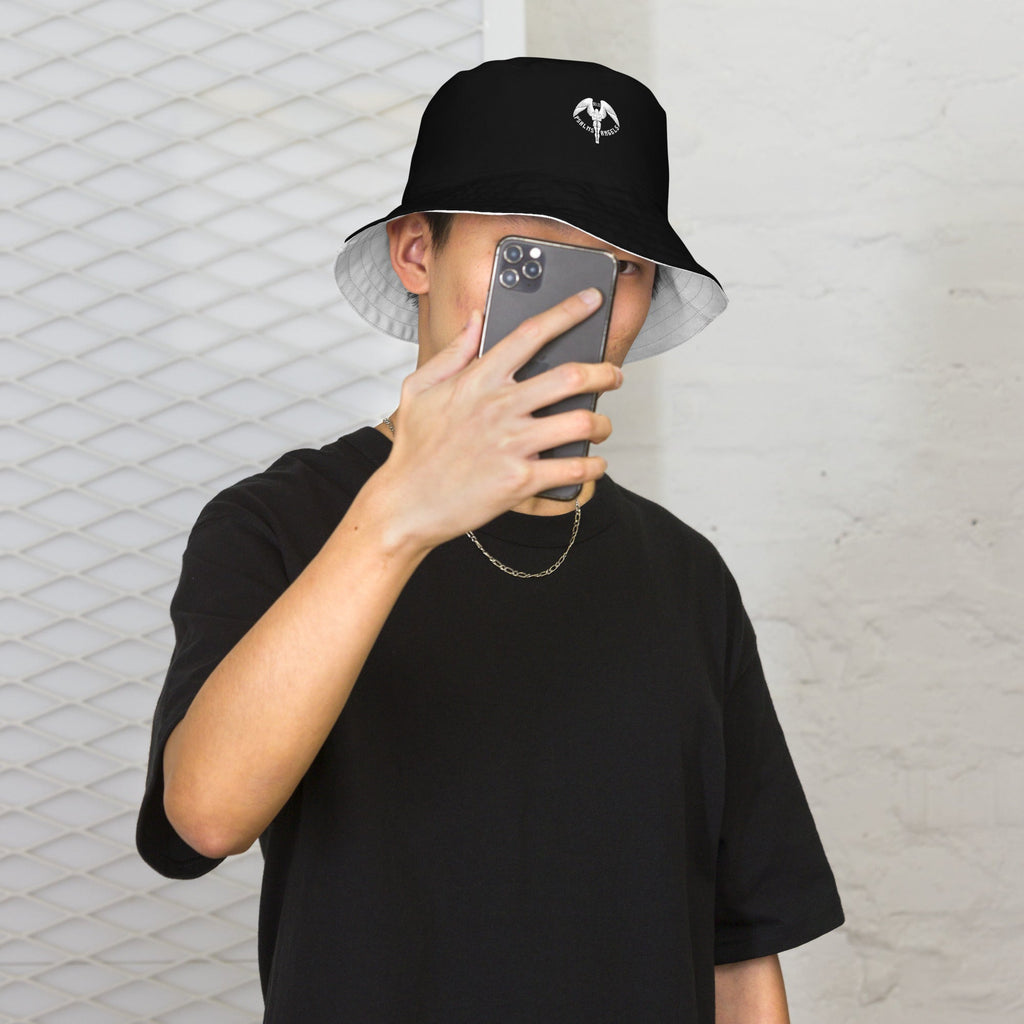 Psalms Angels Reversible Bucket Hat - Black & White Psalms 91.11