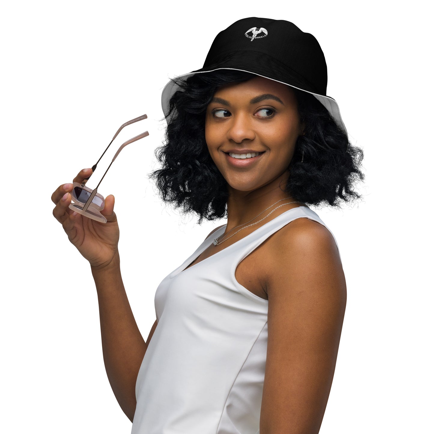 Psalms Angels Reversible Bucket Hat - Black & White