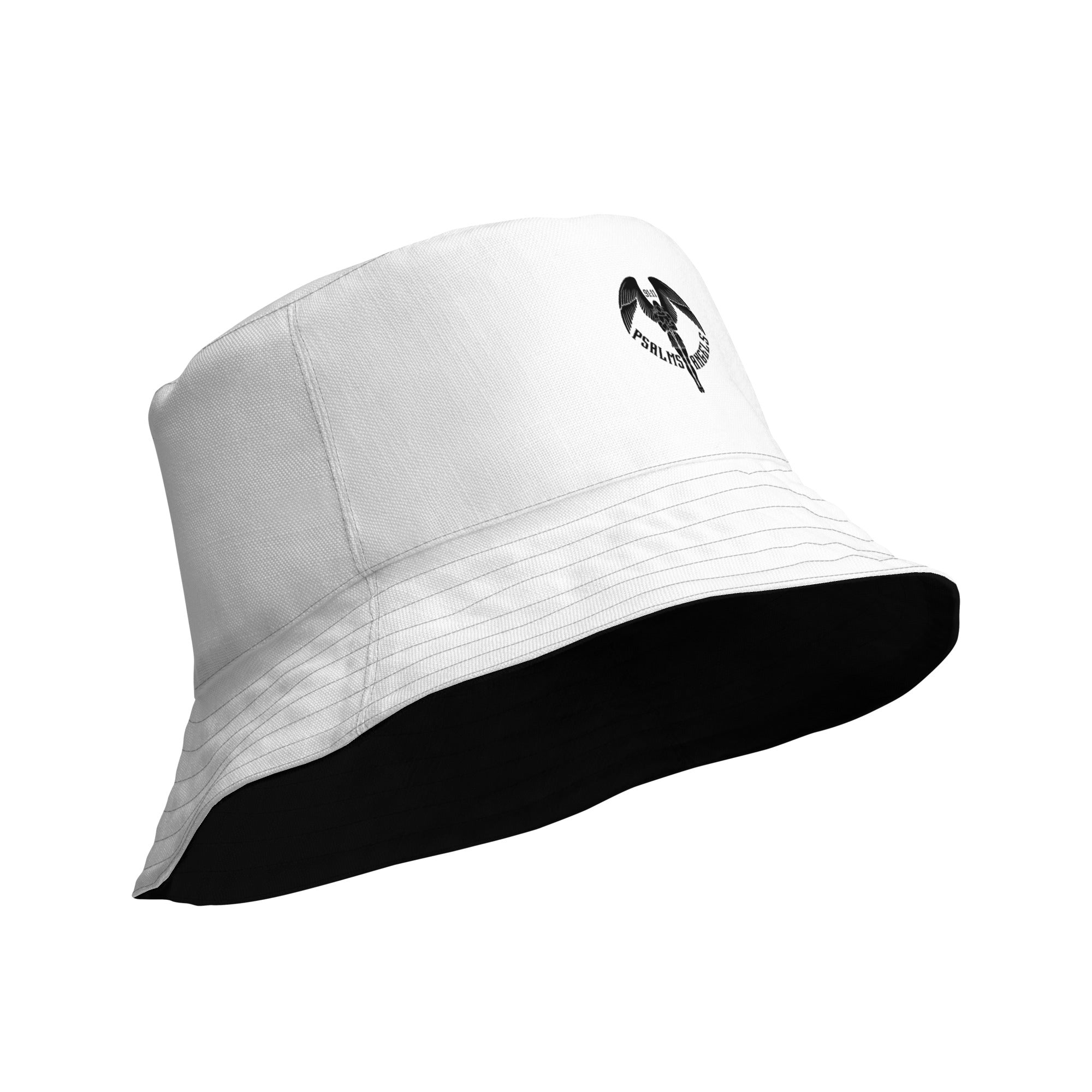 Psalms Angels Reversible Bucket Hat - Black & White Psalms 91.11
