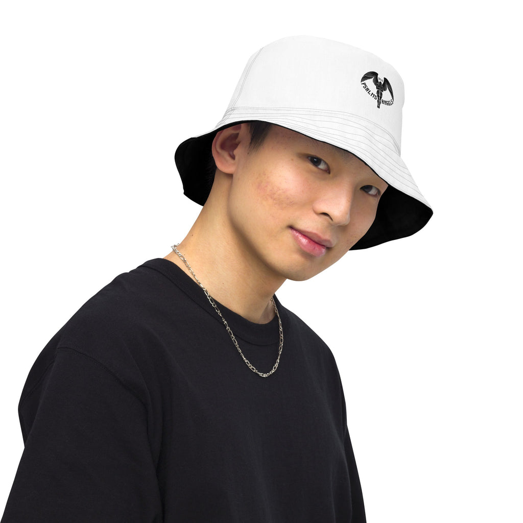 Psalms Angels Reversible Bucket Hat - Black & White Psalms 91.11