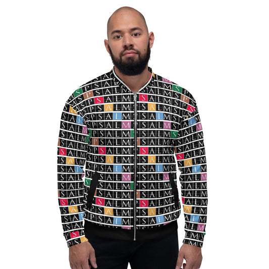 Psalms all over print zipped bomber jacket by Psalms-Angels.com 