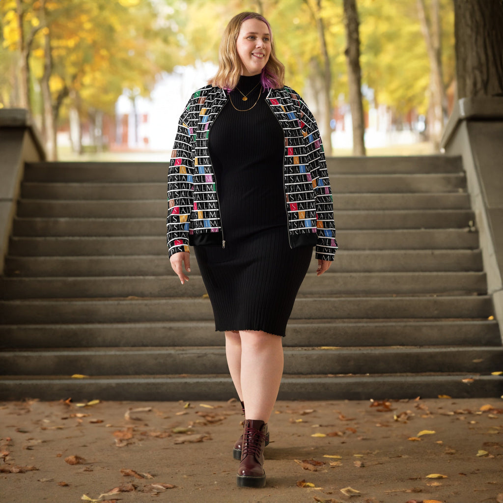 All Over Psalms Print Unisex Bomber Jacket Armour