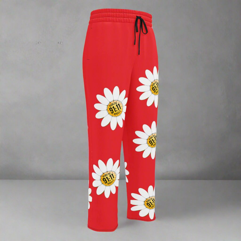 Psalms Angels Give Me My Flowers Vegan Friendly Wide-Leg Joggers Psalms 91.11