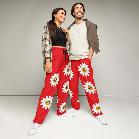 Psalms Angels flower power wide bottom jogging pants