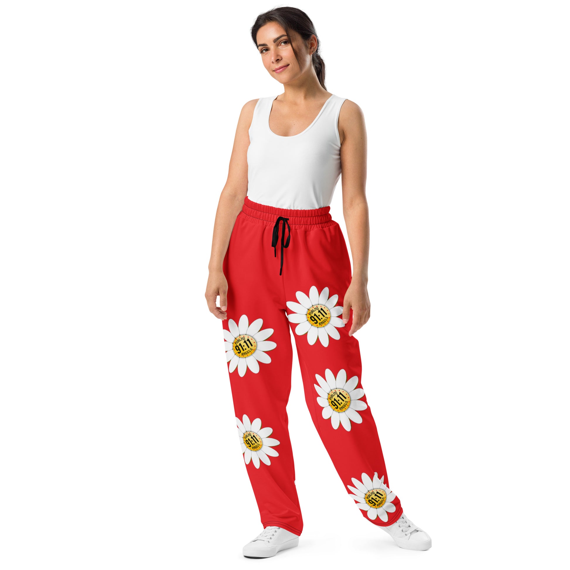 Psalms Angels flower power wide bottom jogging pants