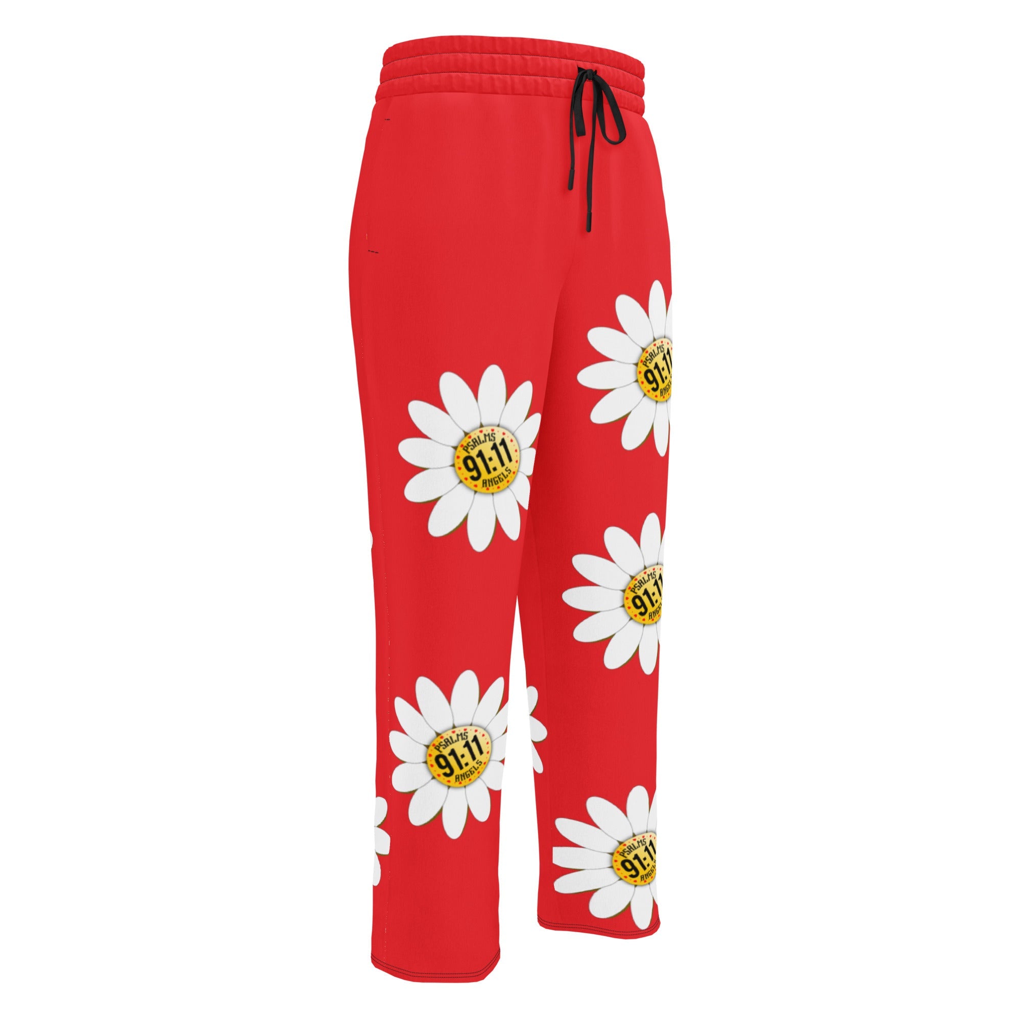Psalms Angels Give Me My Flowers Vegan Friendly Wide-Leg Joggers Psalms 91.11