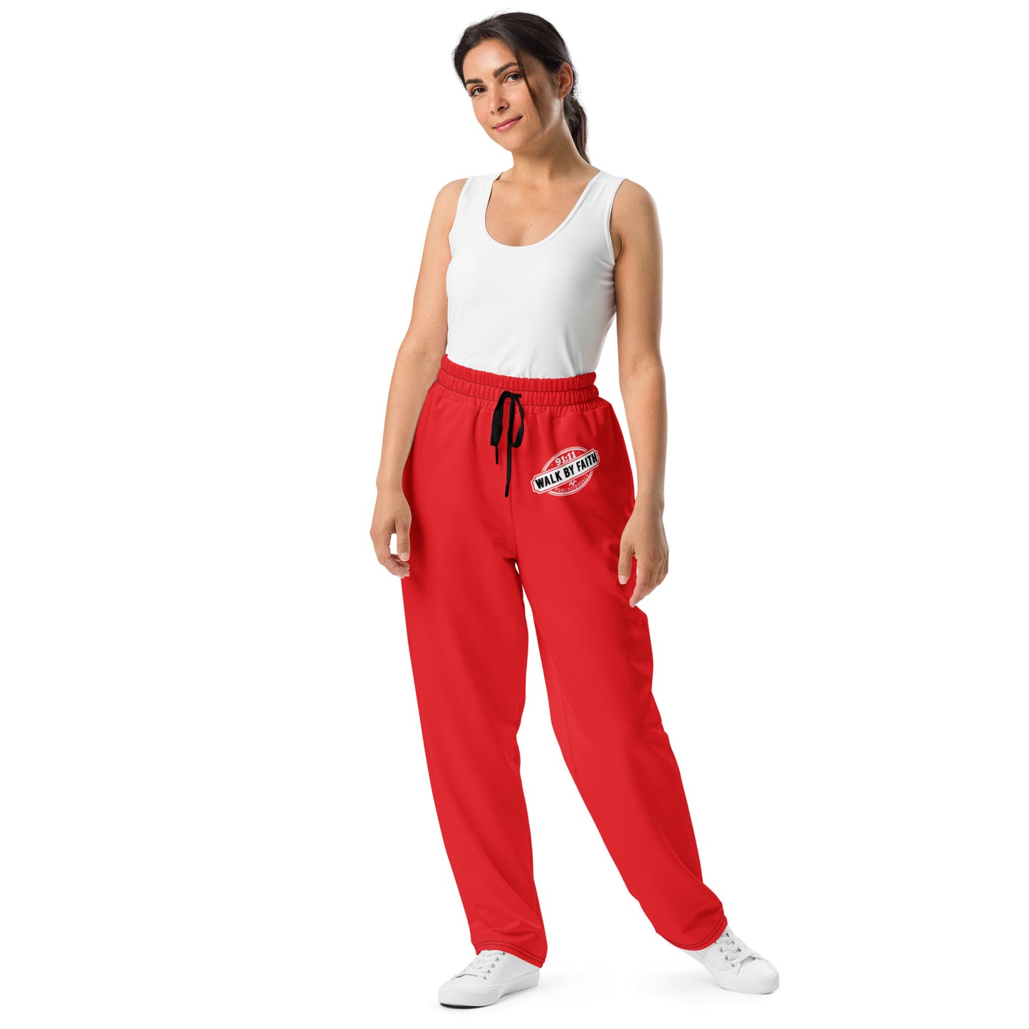 Psalms Angels Vegan Friendly Walk With Faith Wide-Leg Joggers