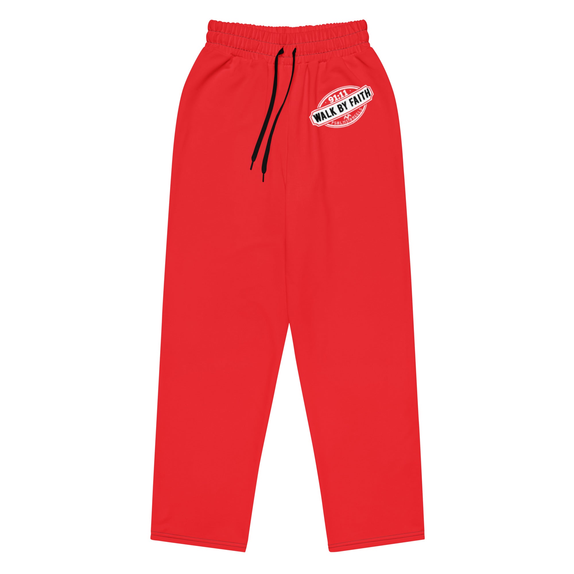 Psalms Angels Vegan Friendly Walk With Faith Wide-Leg Joggers Psalms 91.11