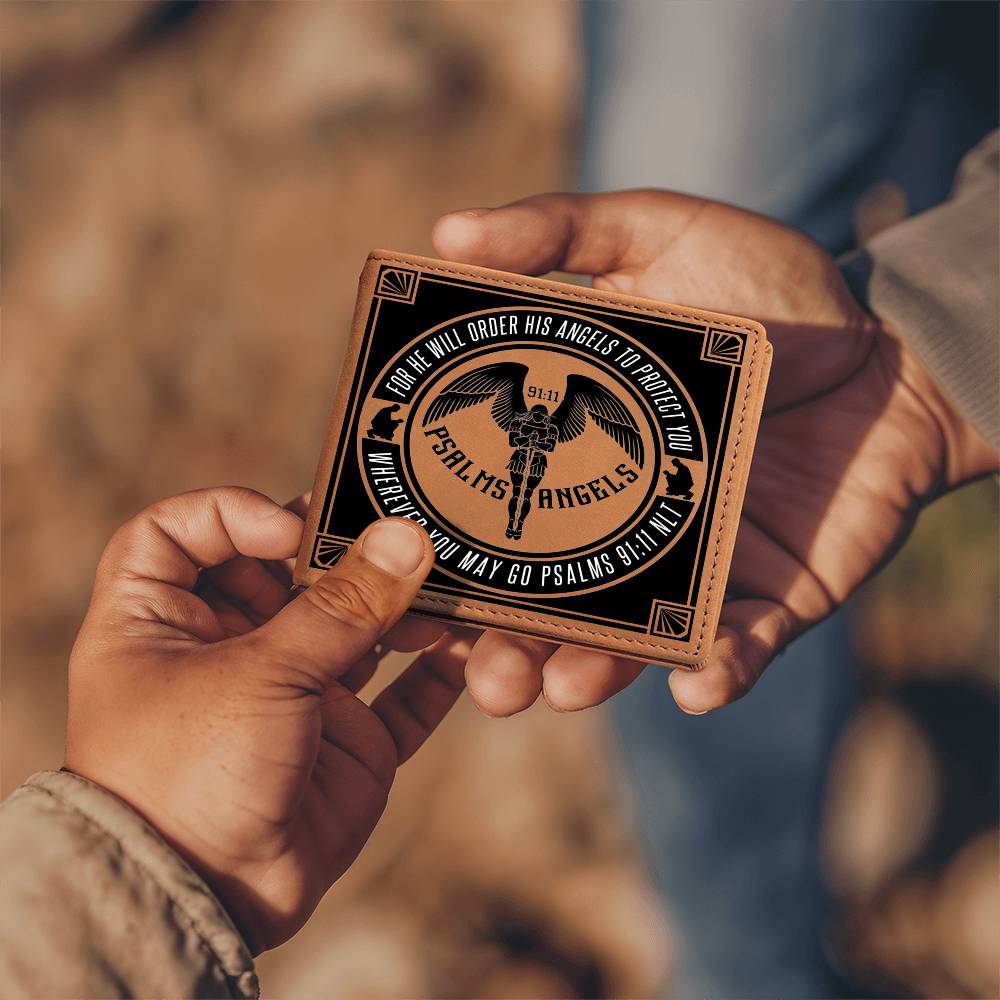 Psalms Angels Genuine Cowhide Leather Wallet ShineOn Fulfillment