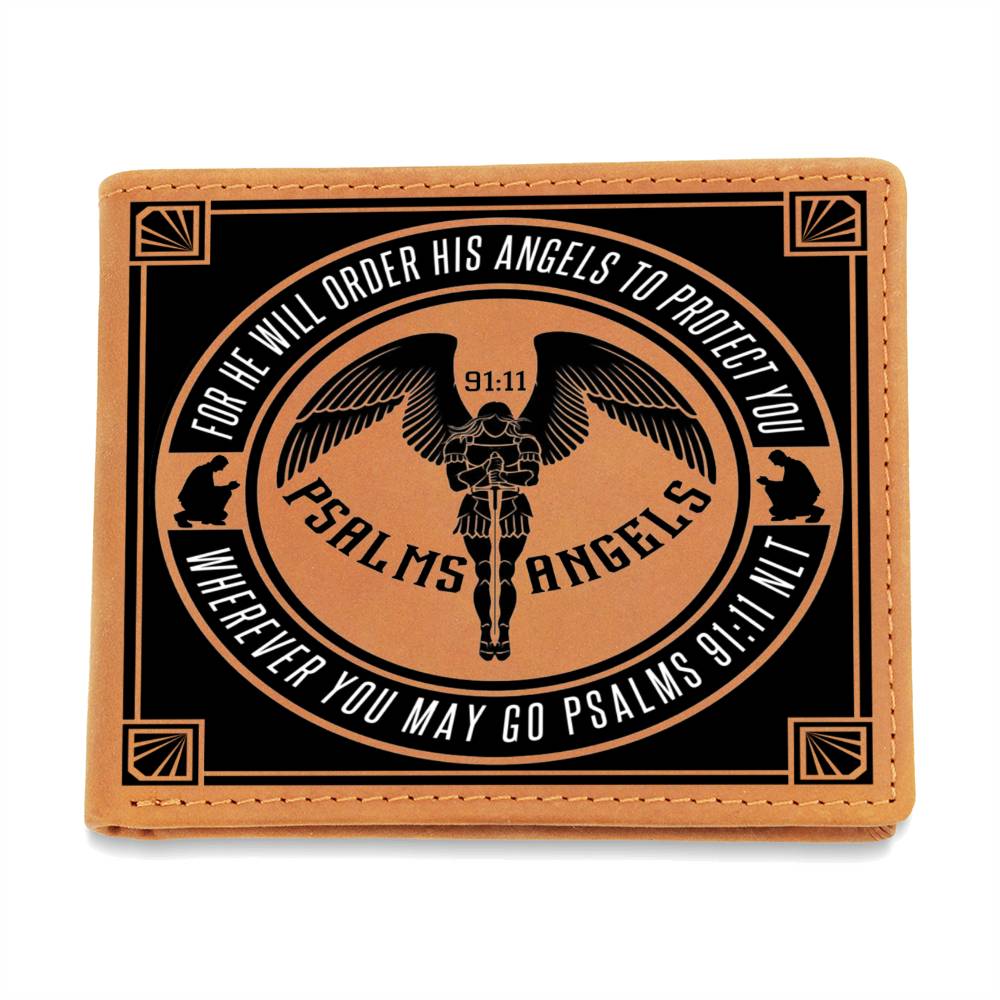 Psalms Angels Genuine Cowhide Leather Wallet ShineOn Fulfillment