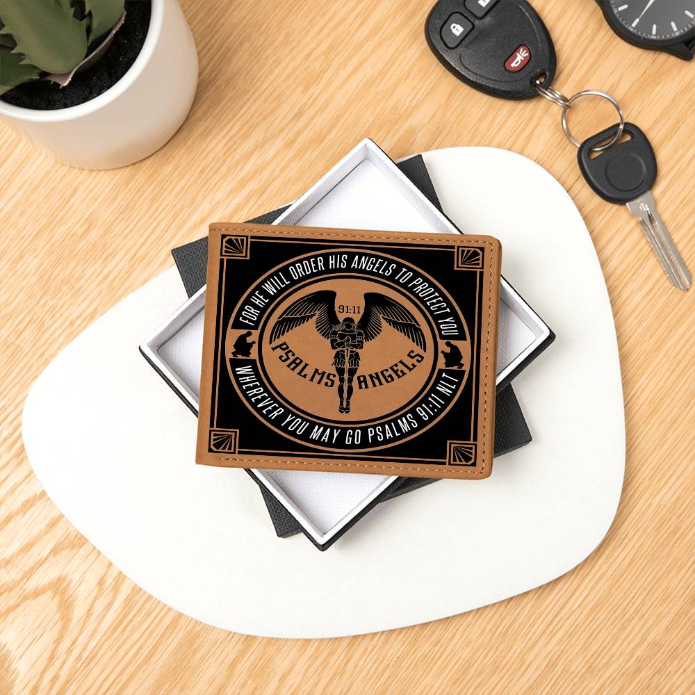Psalms Angels Genuine Cowhide Leather Wallet ShineOn Fulfillment