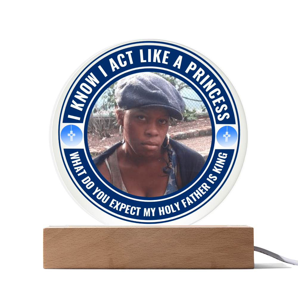 A Personalised Christian Acrylic Plaque On A Wooden Base For My Princess 