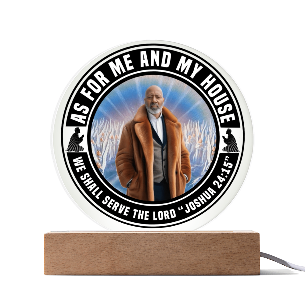 Personalised Christian Circular LED Illuminated Acrylic Plaque Shiny Things