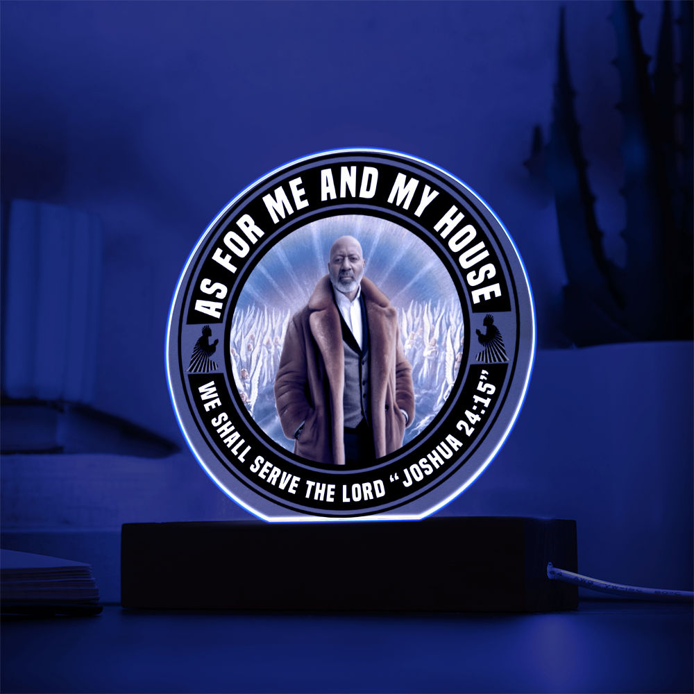 Personalised Christian Circular LED Illuminated Acrylic Plaque Shiny Things