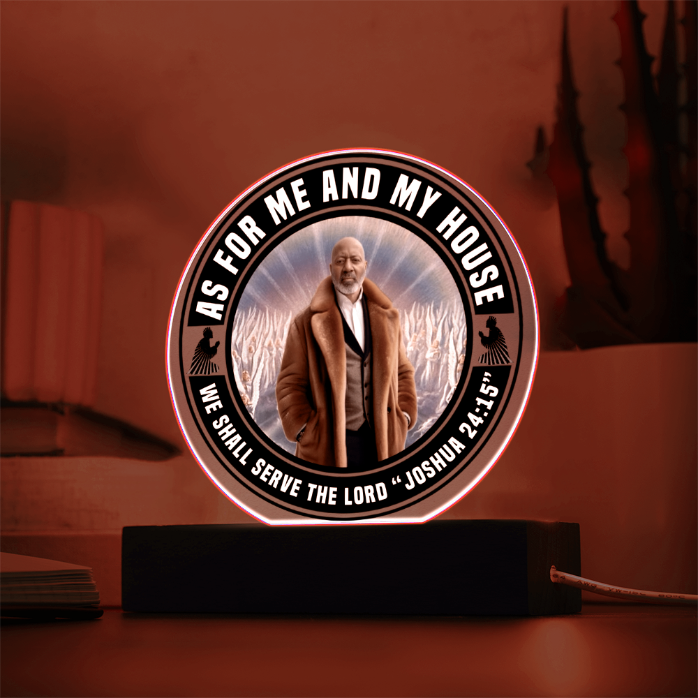 Personalised Christian Circular LED Illuminated Acrylic Plaque Shiny Things