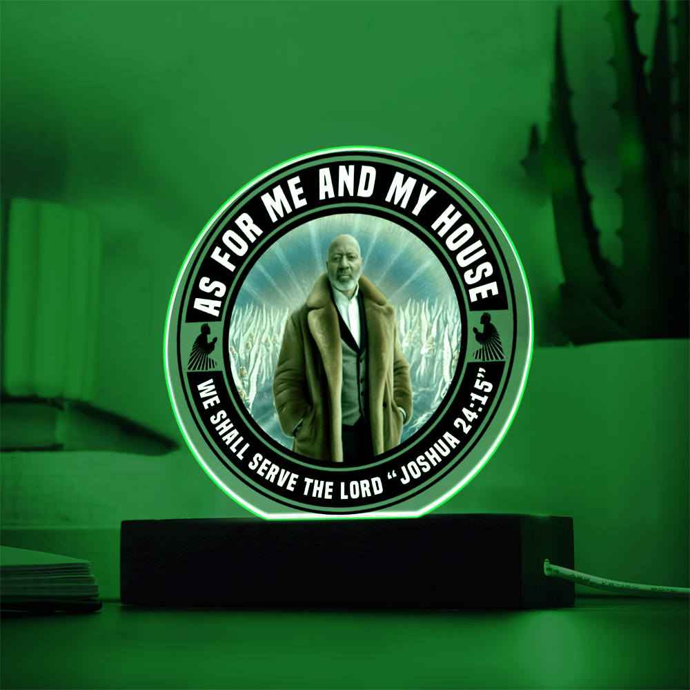 Personalised Christian Circular LED Illuminated Acrylic Plaque