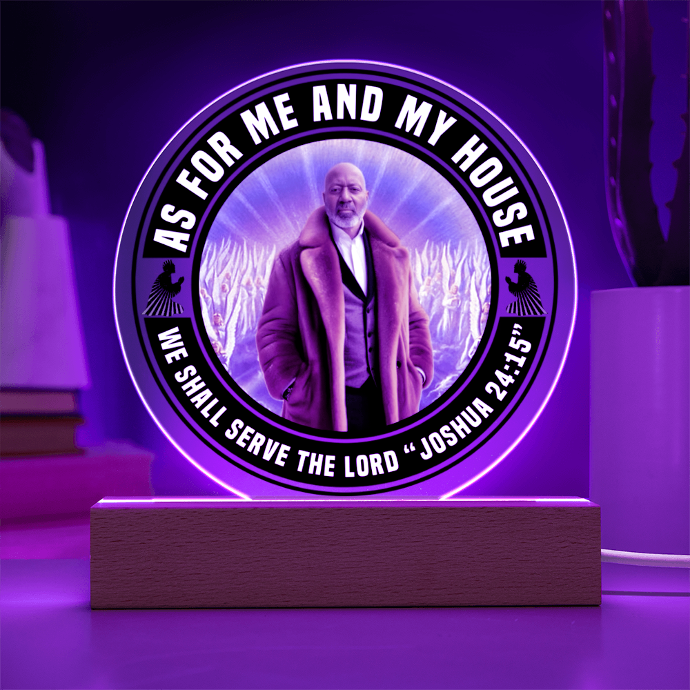 Personalised Christian Circular LED Illuminated Acrylic Plaque Shiny Things