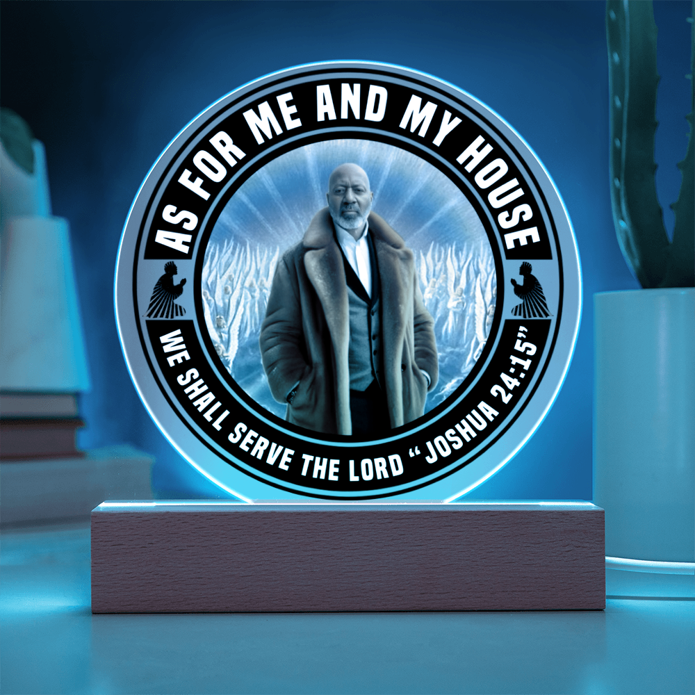 Personalised Christian Circular LED Illuminated Acrylic Plaque Shiny Things