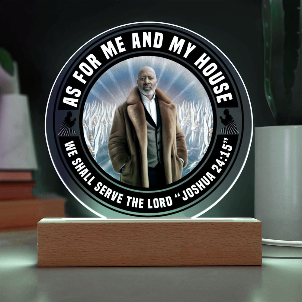 Personalised Christian Circular LED Illuminated Acrylic Plaque Shiny Things