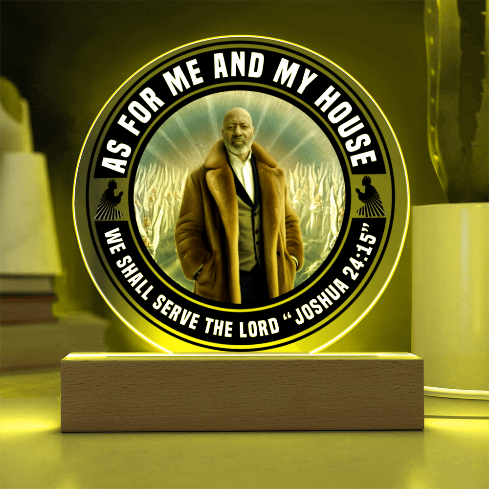 Personalised Christian Circular LED Illuminated Acrylic Plaque Shiny Things