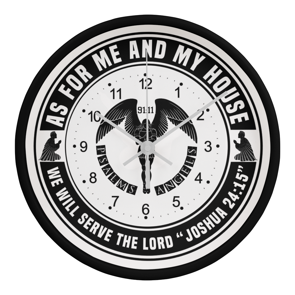 As For Me And My House We shall Serve The Lord Wall Clock Shiny Things