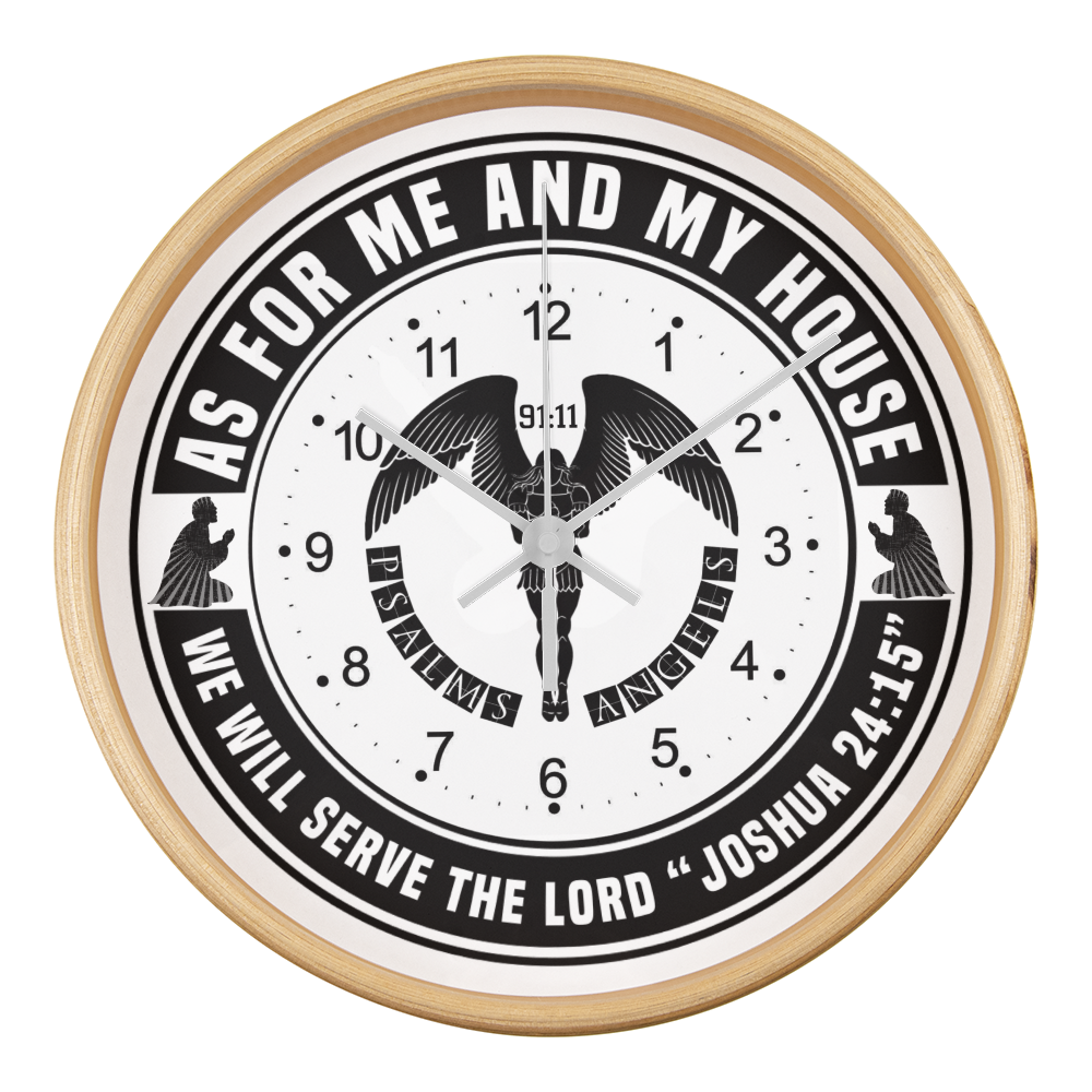 As For Me And My House We shall Serve The Lord Wall Clock Shiny Things