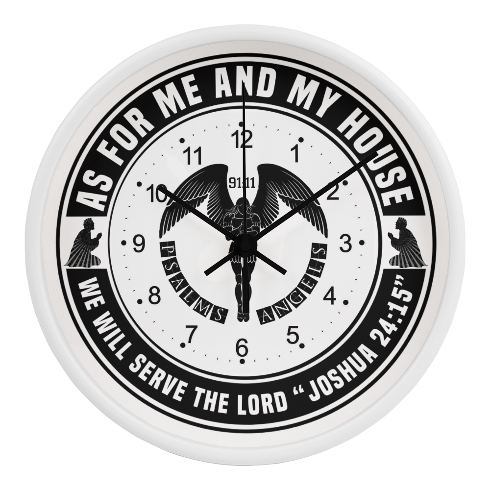 As For Me And My House We shall Serve The Lord Wall Clock Shiny Things