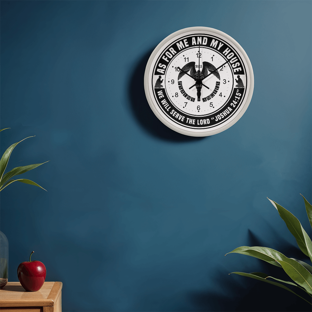 As For Me And My House We shall Serve The Lord Wall Clock Shiny Things